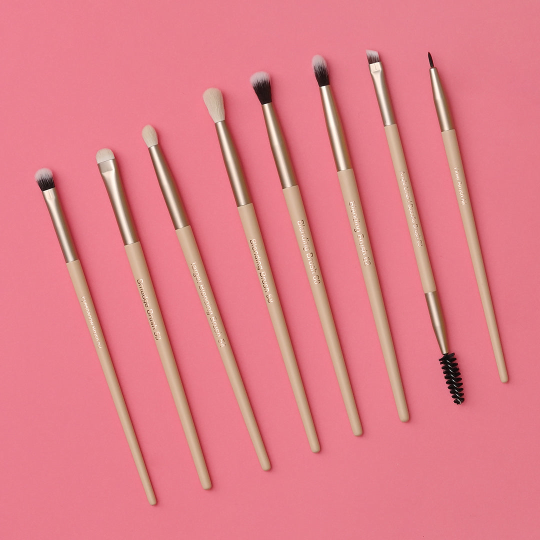 Eye Essential Makeup Brush Collection+ Glitter Brush Bag