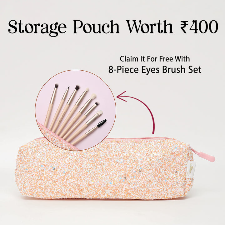 Eye Essential Makeup Brush Collection+ Glitter Brush Bag