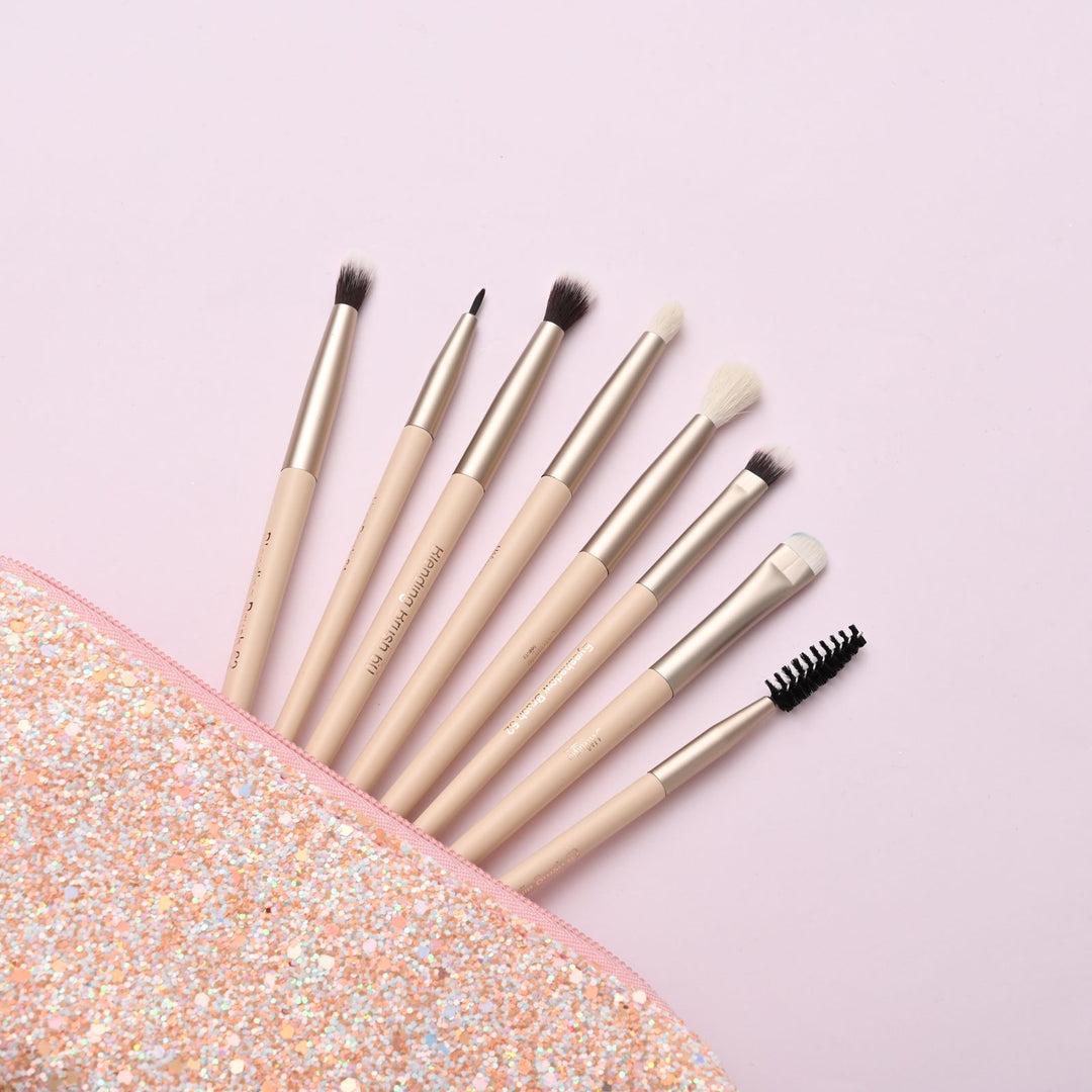 Eye Essential Makeup Brush Collection+ Glitter Brush Bag