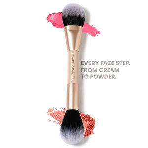 Double Duty – Dual-Ended Cream & Powder Blush Brush 19 – Multi-Use (Blush & Foundation)