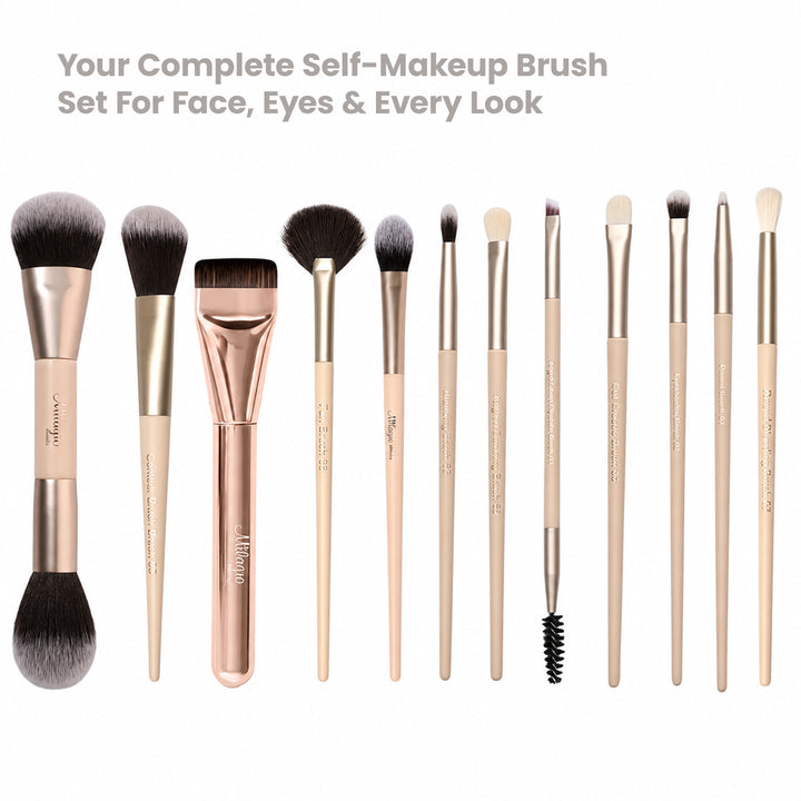 Self Makeup Brush Set with Milagro Luxe Case