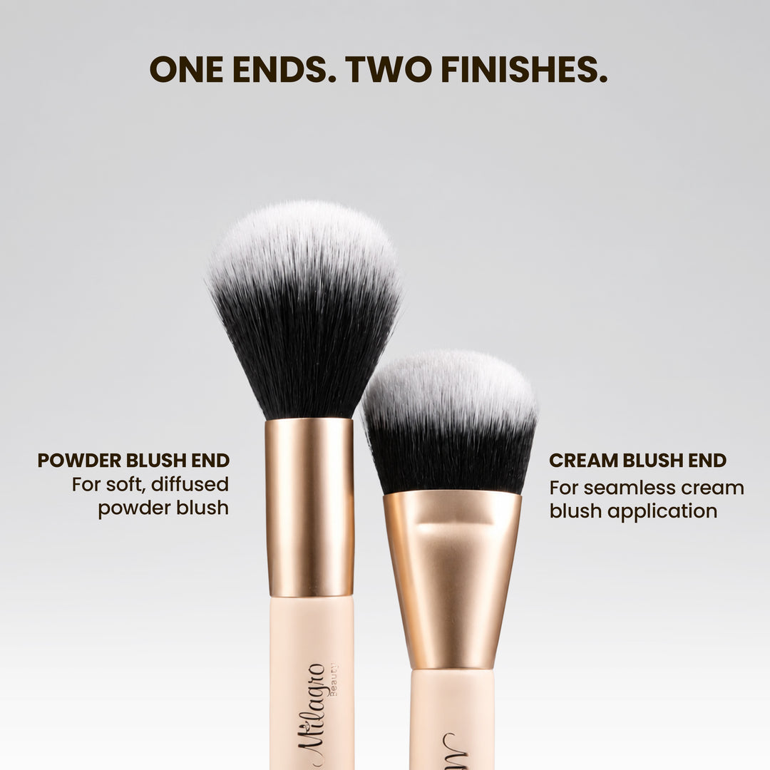 Double Duty – Dual-Ended Cream & Powder Blush Brush 19 – Multi-Use (Blush & Foundation)