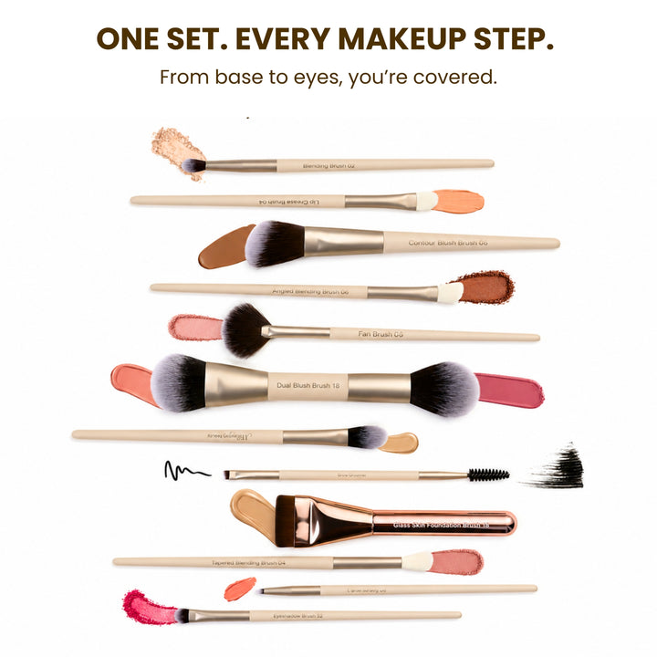 Self Makeup Brush Set with Milagro Luxe Case