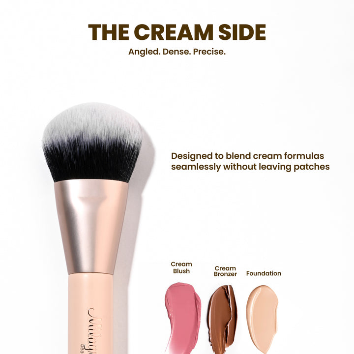 Double Duty – Dual-Ended Cream & Powder Blush Brush 19 – Multi-Use (Blush & Foundation)