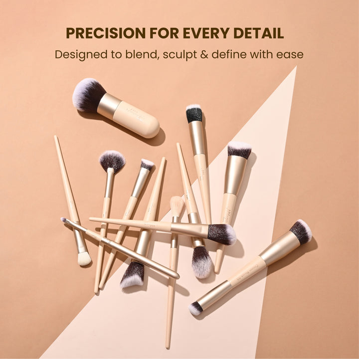 Face The Makeup 12 Pcs Face Brush Set with Milagro Luxe Case