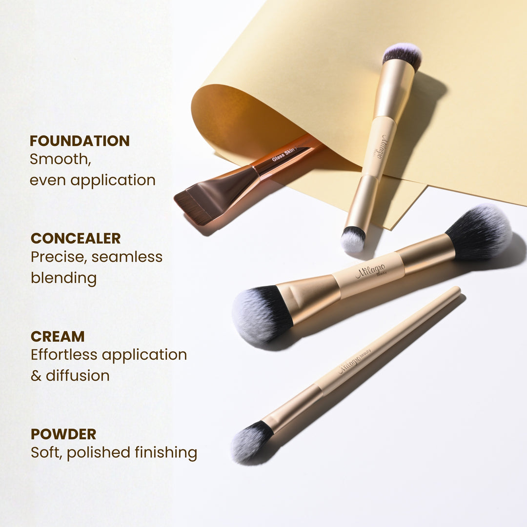 The Core 4 Brush Set with Milagro Luxe Case