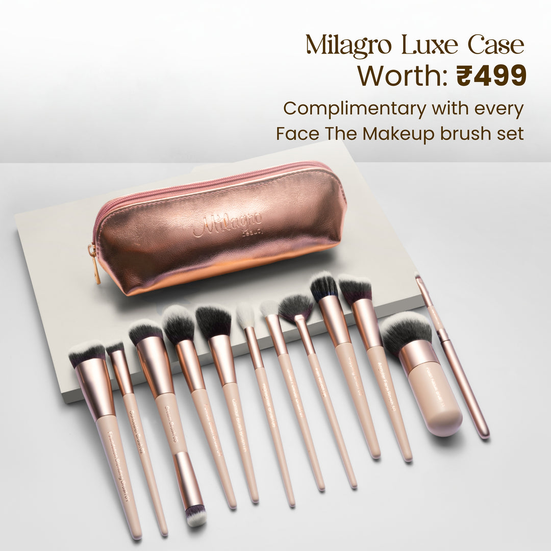 Face The Makeup 12 Pcs Face Brush Set with Milagro Luxe Case