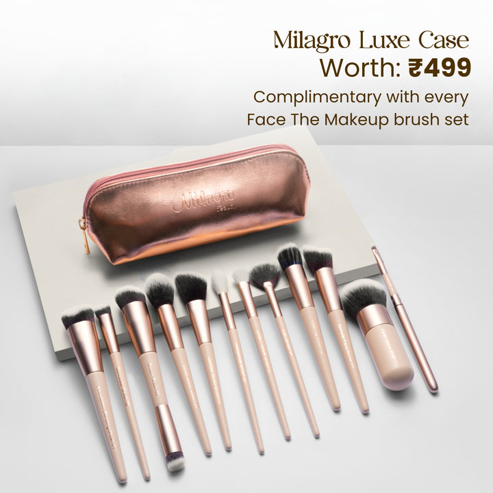 Face The Makeup 12 Pcs Face Brush Set with Milagro Luxe Case