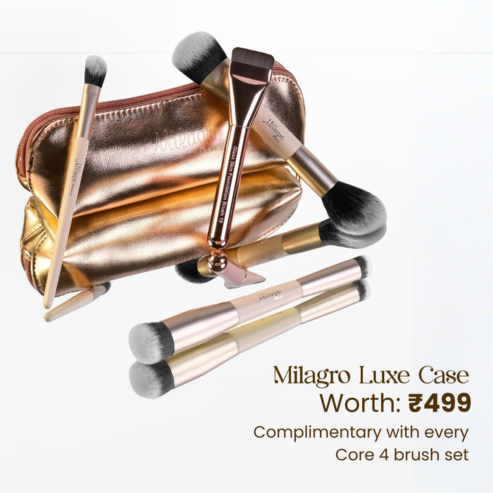 The Core 4 Brush Set with Milagro Luxe Case