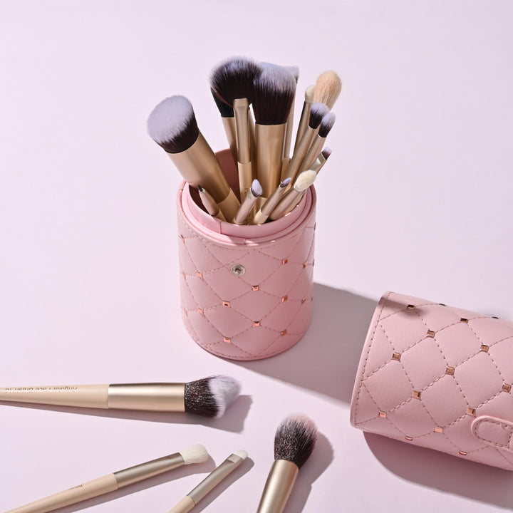 Pink Makeup Brush cup holder