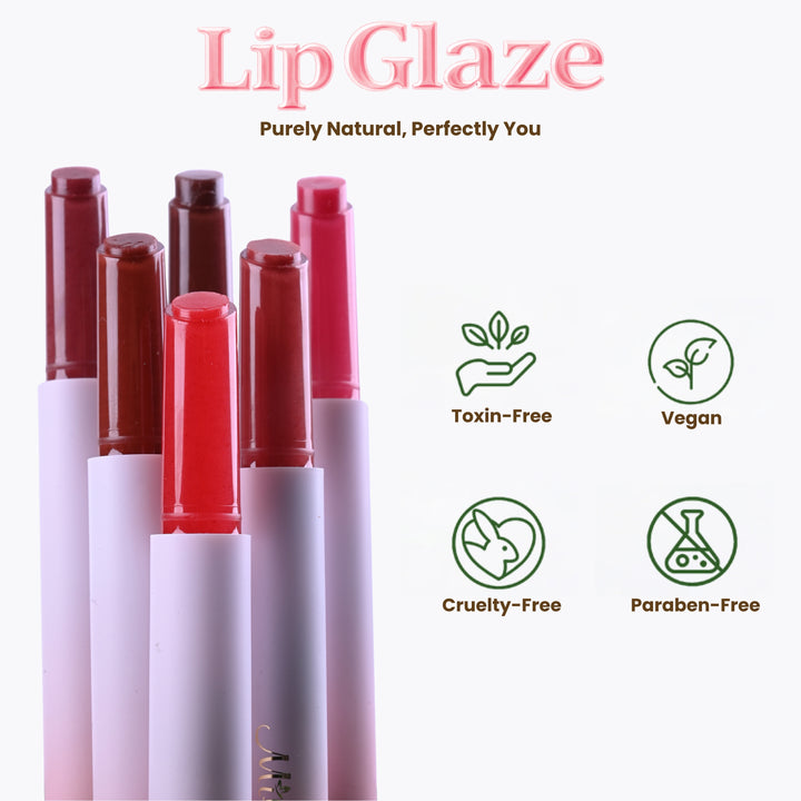 Lip Glaze | High-Shine Gloss Balm | With Peptides & Squalane