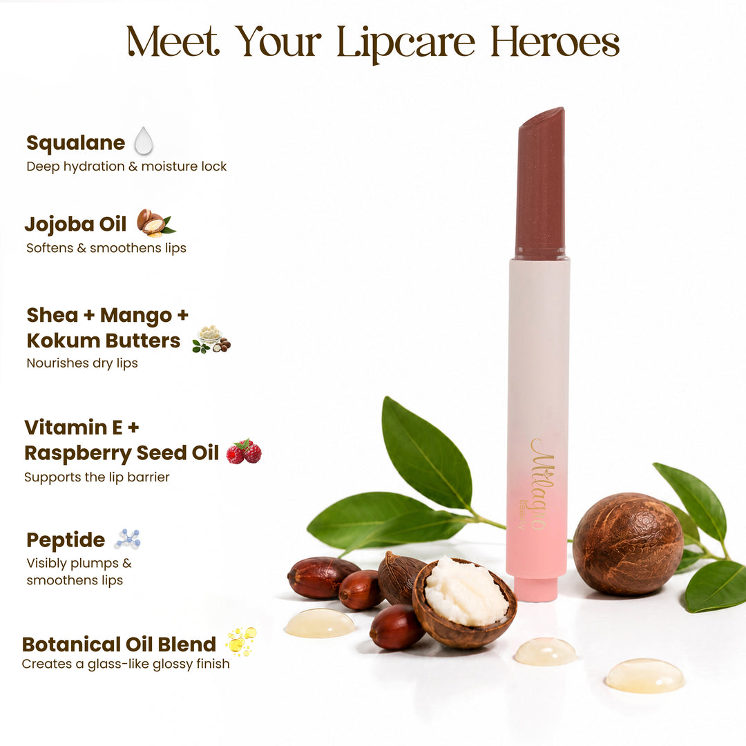 Lip Glaze | High-Shine Gloss Balm | With Peptides & Squalane