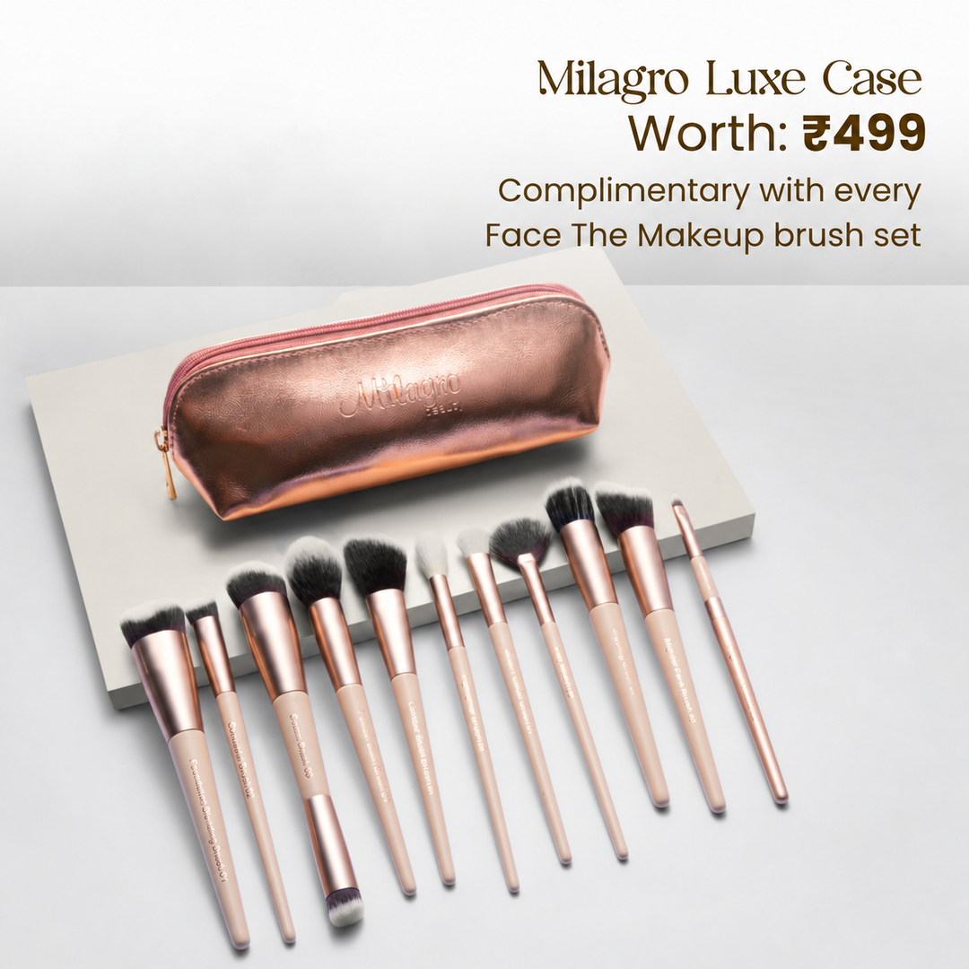 Face The Makeup 11  Pcs Face Brush Set with Milagro Luxe Case