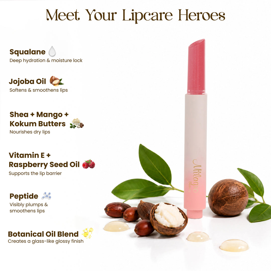 Lip Glaze | High-Shine Gloss Balm | With Peptides & Squalane