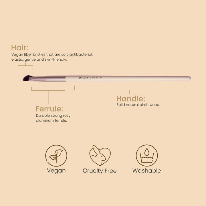 Winged liner brush 69