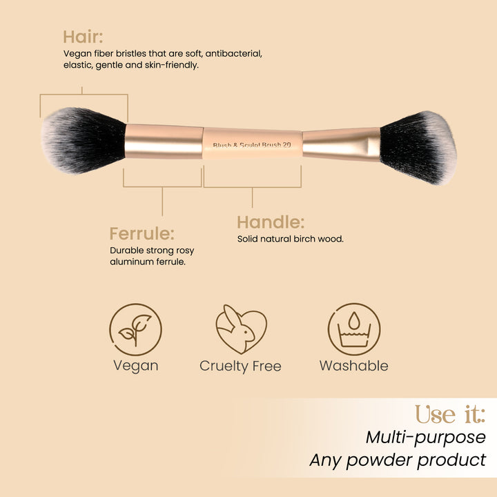 Blush & Sculpt Duo Powder Brush 20
