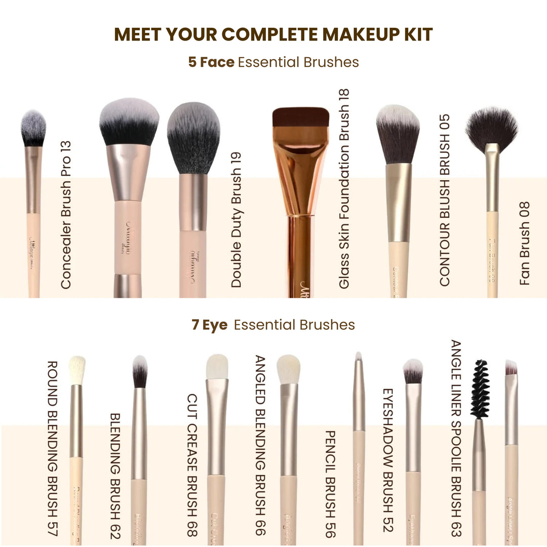 Self Makeup Brush Set with Milagro Luxe Case