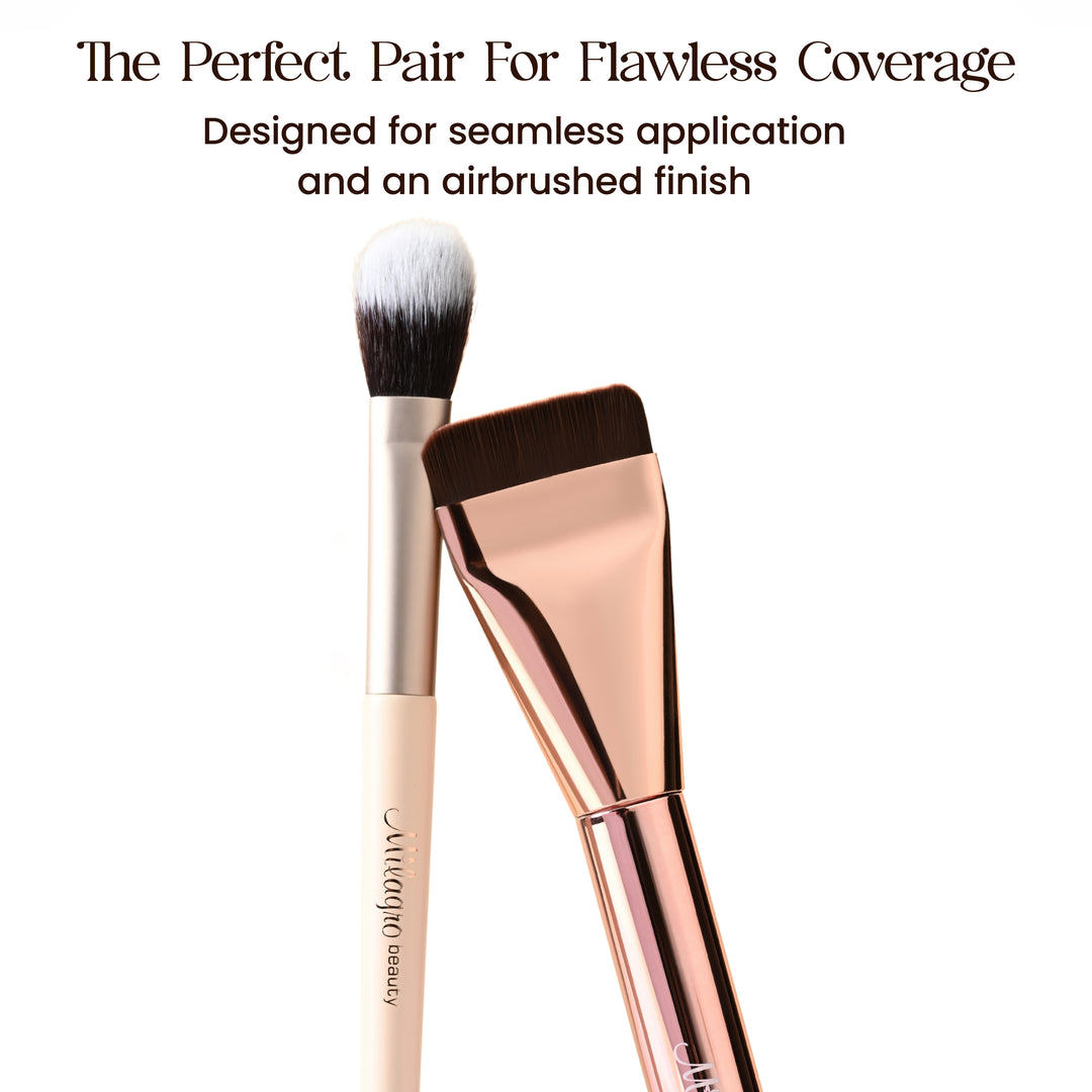 Concealer Brush Pro 13 + Glass skin foundation brush 18