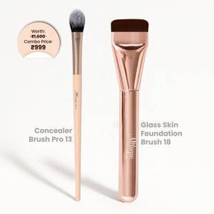 Concealer Brush Pro 13 + Glass skin foundation brush 18