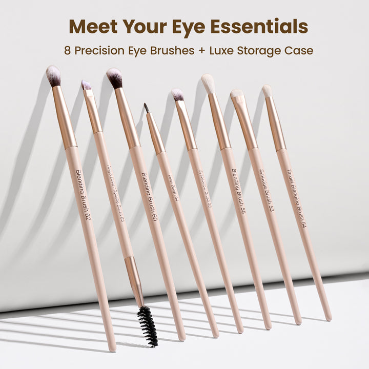 Eye Essential Makeup Brush Collection with Milagro Luxe Case