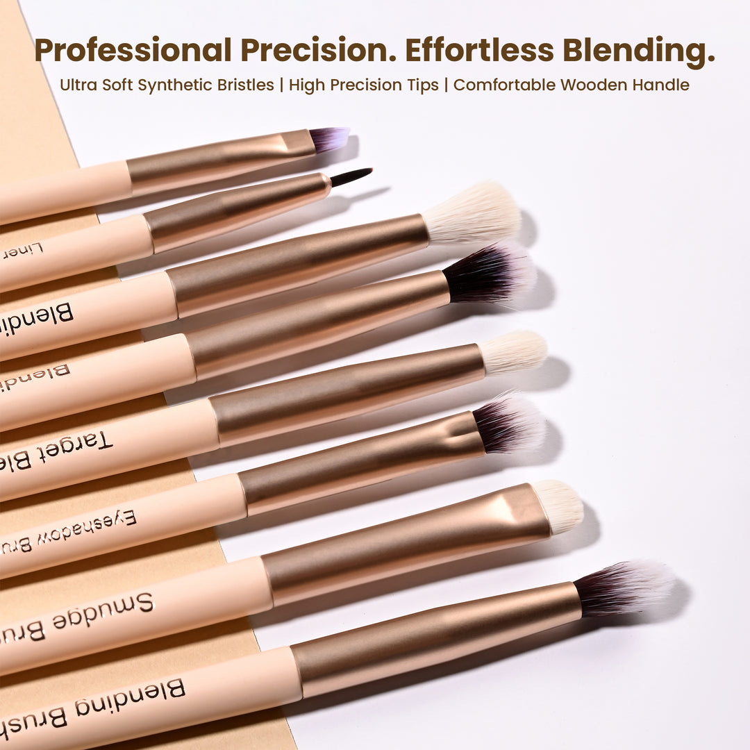 Eye Essential Makeup Brush Collection with Milagro Luxe Case