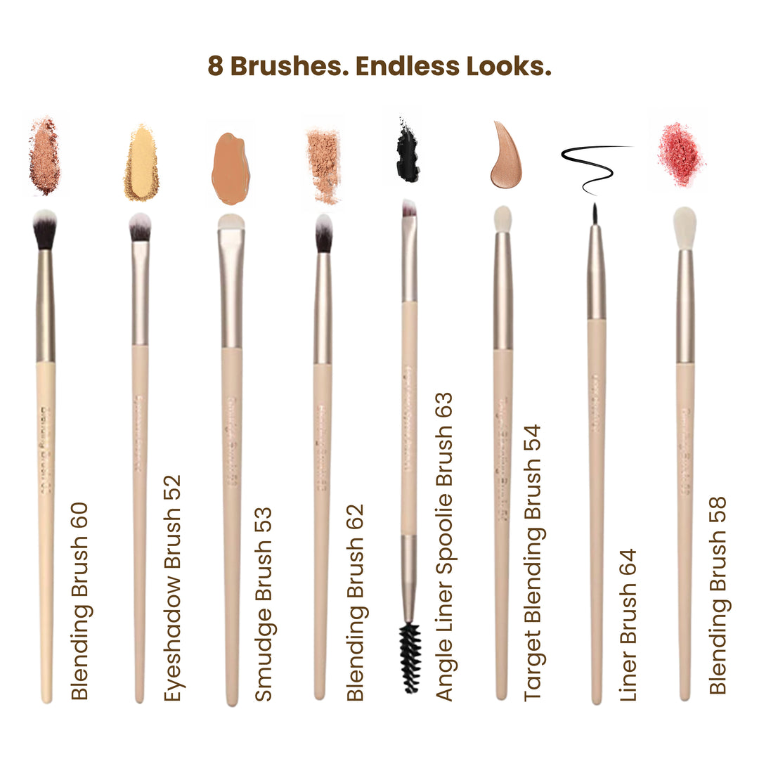 Eye Essential Makeup Brush Collection with Milagro Luxe Case