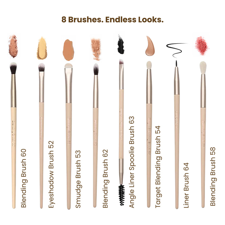 Eye Essential Makeup Brush Collection with Milagro Luxe Case