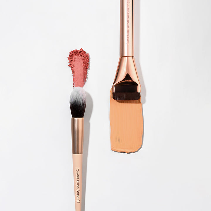 Glass skin foundation brush+Powder Blush Brush