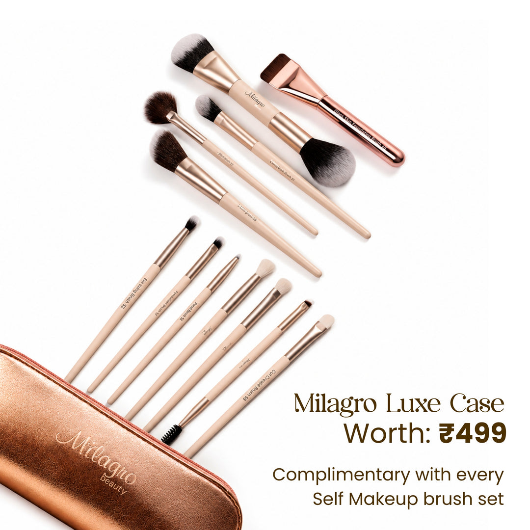 Self Makeup Brush Set with Milagro Luxe Case