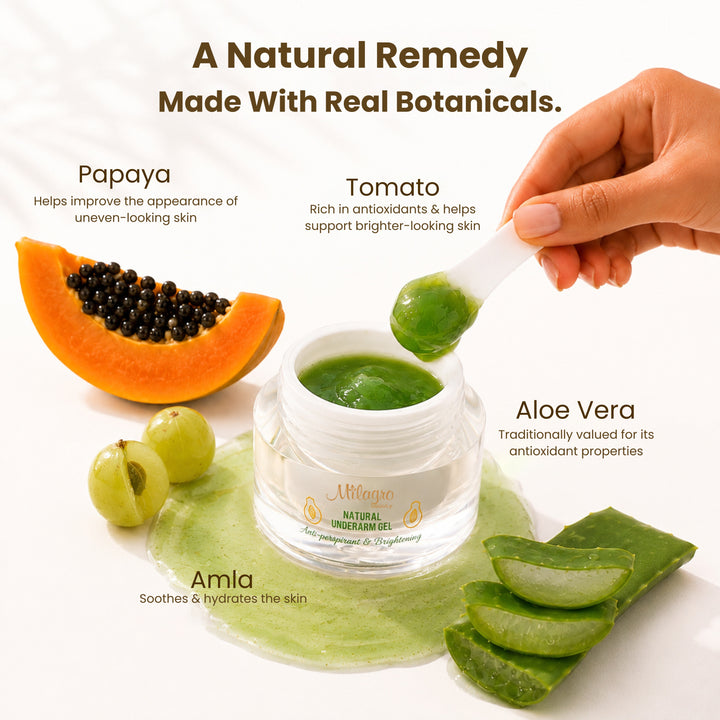 Natural Underarm Gel-50GM | Helps Brightens Dark Underarms & Control Odour • For Men & Women