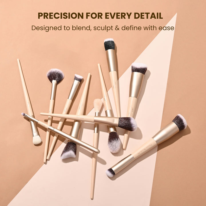 Face The Makeup 11  Pcs Face Brush Set with Milagro Luxe Case