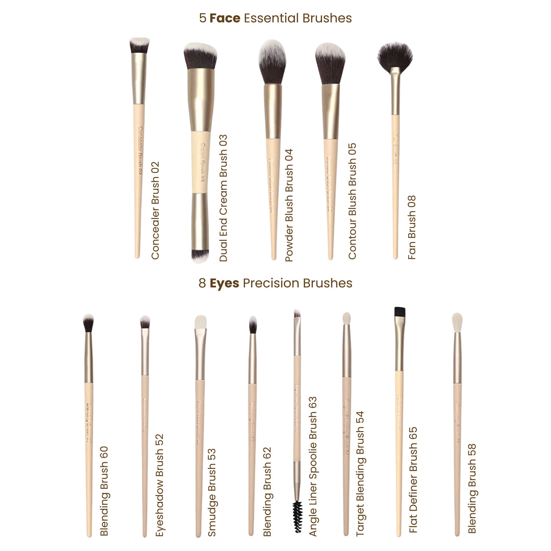 Face The Makeup 11  Pcs Face Brush Set with Milagro Luxe Case