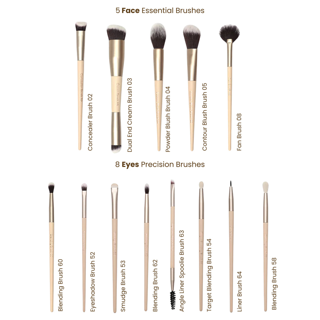 Arty Face and Eyes 13 pcs Brush Set