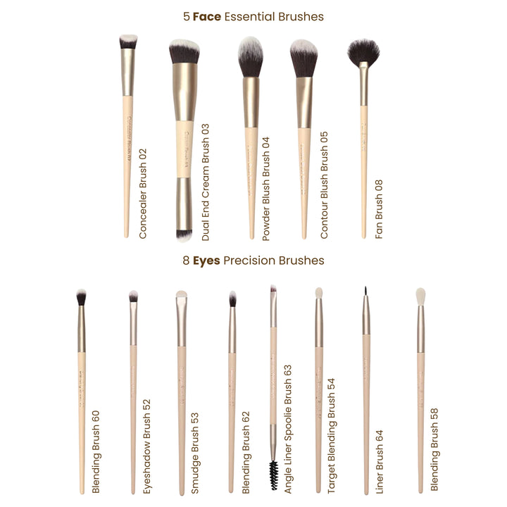 Arty Face and Eyes 13 pcs Brush Set