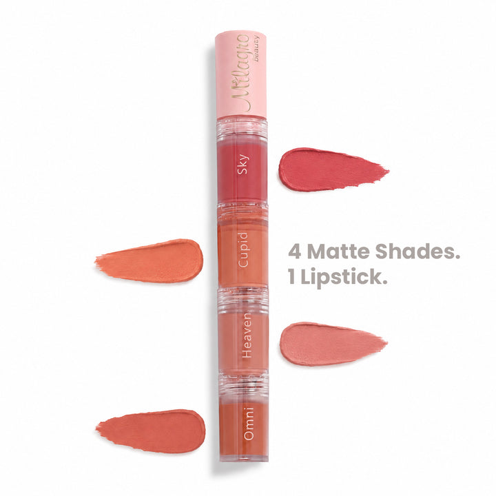 Quad Squad 2.0 | 4-in-1 Nude Matte Lipstick for Every Skin Tone